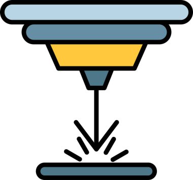 Lazer simgesinin temel doğrusal çizimi