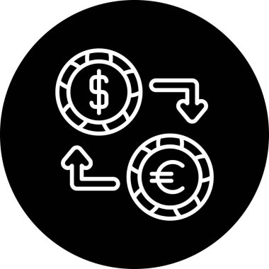 para birimi değişim simgesi ana hat biçiminde