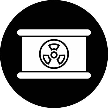 Nükleer. Web simgesi basit illüstrasyon
