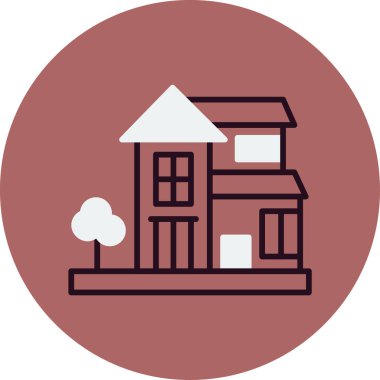 kır evi ikonu vektör illüstrasyonuName