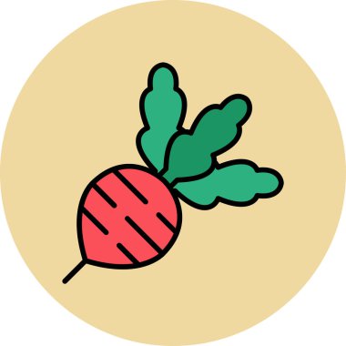 Turp ağ simgesi, basit vektör illüstrasyonu