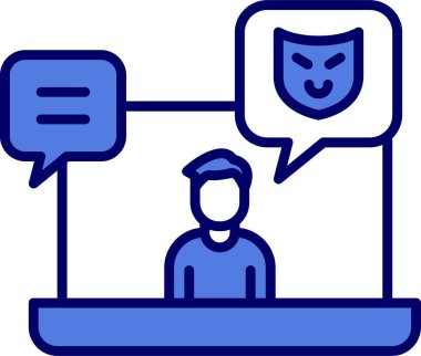 Sahte ağ simgesi vektör illüstrasyonu