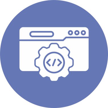 Soyut vektör API için bir web arayüzünün satır çizilmiş simgesi.