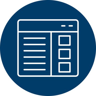 Ağ. Web simgesi basit illüstrasyon