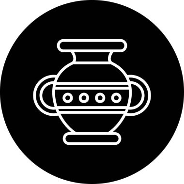 Vazo. Web simgesi basit illüstrasyon