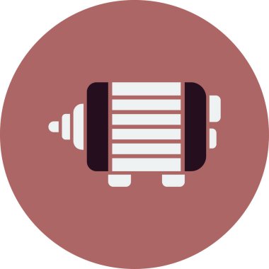 Motorlu. Web simgesi basit illüstrasyon