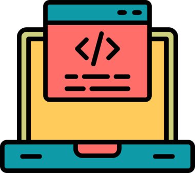 dizüstü bilgisayar simgesi, vektör illüstrasyonu basit tasarım