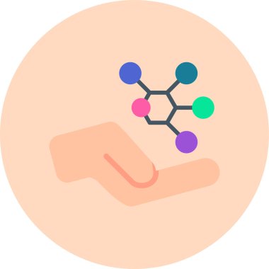 Basit Biyoloji simgesinin vektör çizimi,