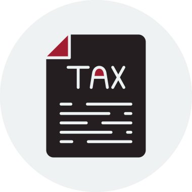 Vektör biçiminde soyut bir vergi belgesinin Web dostu illüstrasyonu.