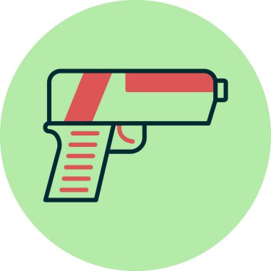 Pompalı tüfek ikonu. Web için tabanca vektör simgelerinin basit çizimi 