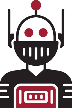 Android karakter portresi, basit vektör tasarımı