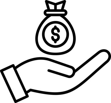  Gelir. Web simgesi basit illüstrasyon