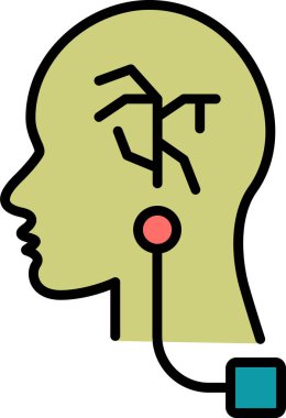 Vagus Nerve Stimulation icon, vector illustration   clipart