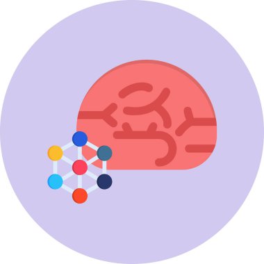 beyin ikonu vektör illüstrasyonu