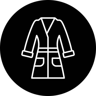 Bornoz simgesi vektör illüstrasyonu 