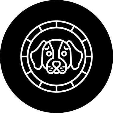 Bekçi köpeği logosu, yassı hayvan simgesi