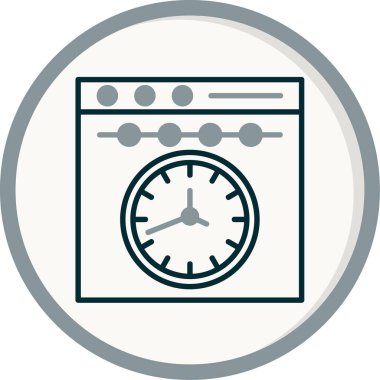 Basit Zaman simgesinin vektör illüstrasyonu