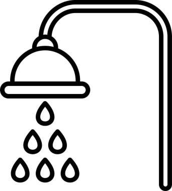 Duş. Web simgesi vektör illüstrasyonu