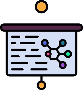 sunum simgesi, vektör illüstrasyonu basit tasarım
