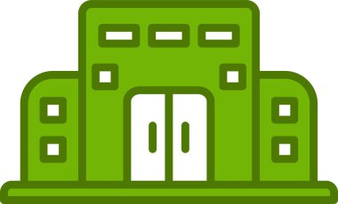 Alışveriş merkezi simgesinin özet vektör çizimi 