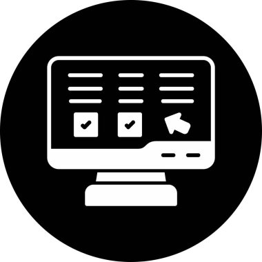 Çevrimiçi Ders modern simgesinin vektör illüstrasyonu