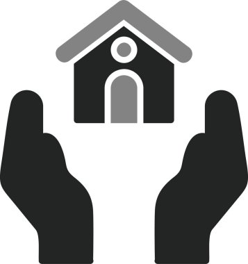 Gayrimenkul. Web simgesi basit illüstrasyon