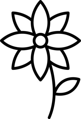 Çiçek. Web simgesi basit illüstrasyon 