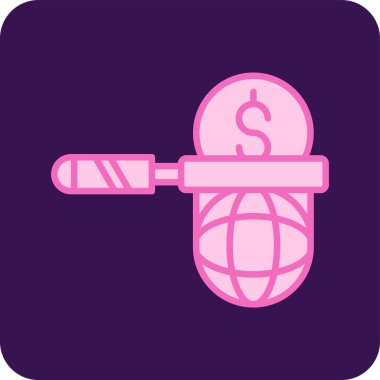 Para için. Web simgesi basit illüstrasyon