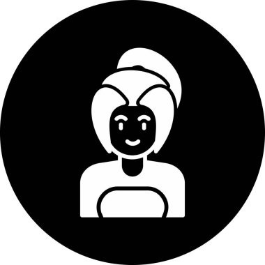 Kadın. Web simgesi basit illüstrasyon 