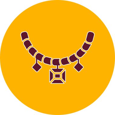 kolye simgesi vektör illüstrasyonu 