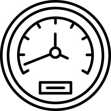 Speedometer web simgesi, vektör illüstrasyonu