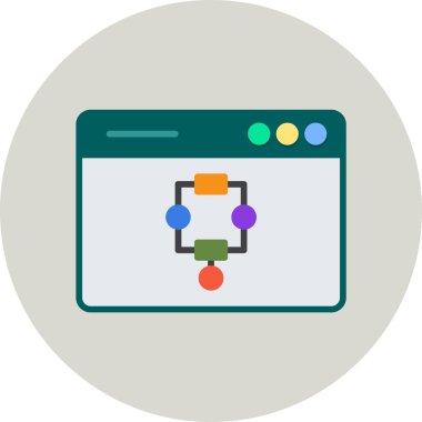 algoritma web simgesi vektör illüstrasyonu