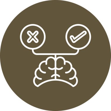 Karar verme ikonu. vektör illüstrasyonu