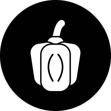 Yeşil Biber web simgesi, basit vektör illüstrasyonu