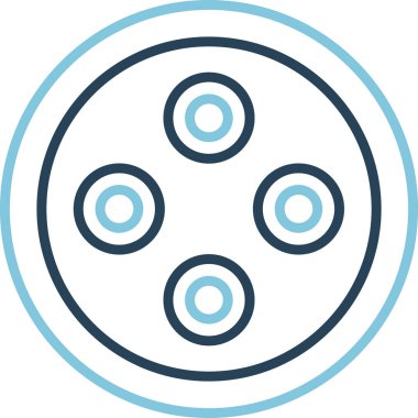 Plasmodium Falciparum Simgesi, Beyaz Arkaplan Vektör İllüstrasyonu 