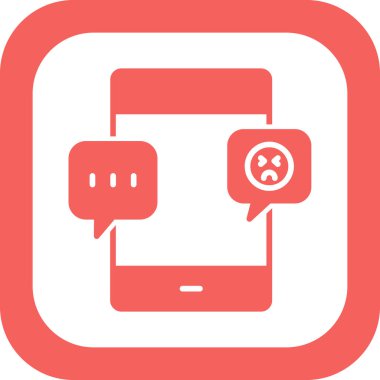 Web arayüzü için bir sohbet simgesinin vektör illüstrasyonu.