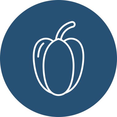 kırmızı biber simgesi, vektör illüstrasyonu 