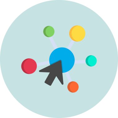 Web simgesine tıklayın, basit illüstrasyon