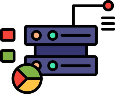 veritabanı simgesi, vektör illüstrasyonu basit tasarım