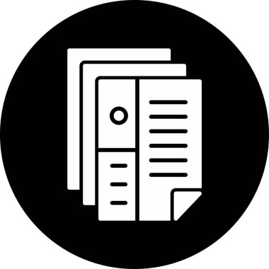 CV belgesi. Web simgesi basit illüstrasyon