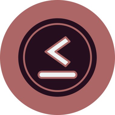 Sembol simgesinden küçük, vektör illüstrasyonu basit tasarım