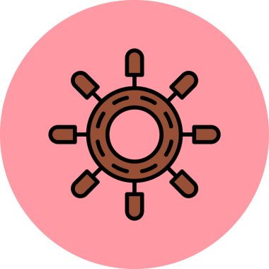 Dümen. Web simgesi basit illüstrasyon