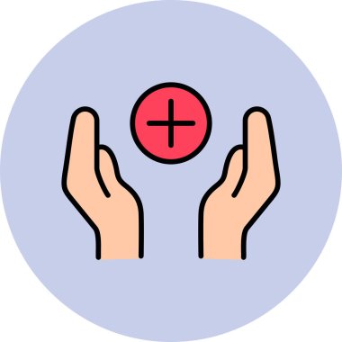 Tedavi. Web simgesi basit illüstrasyon