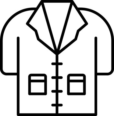 Laboratuvar önlüğü. Web simgesi basit illüstrasyon