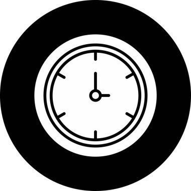 Saat web simgesi, vektör illüstrasyonu