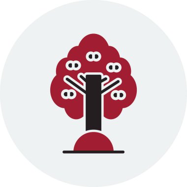 Kayısı ağacı. Web simgesi basit illüstrasyon