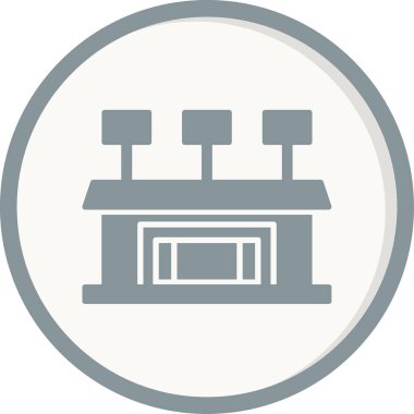 Stadyum. Web simgesi basit illüstrasyon