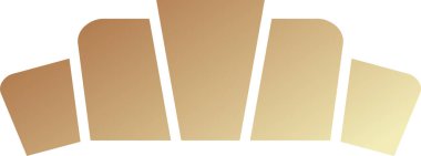 Kruvasan ağ simgesi, basit vektör illüstrasyonu