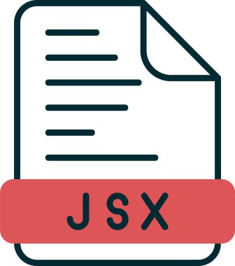 Jsx dosya biçimi vektör illüstrasyonu