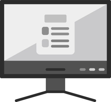 Basit Bilgisayar vektör illüstrasyonu